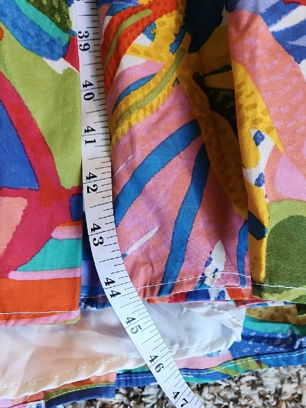 Sugarlips Multicolor Leaf Print Maxi Dress - Pink, Blue, Green, Yellow, Orange - Picture 6 of 7